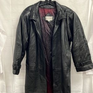 Vintage Men's Laura Winston Leather Trench Coat Size M